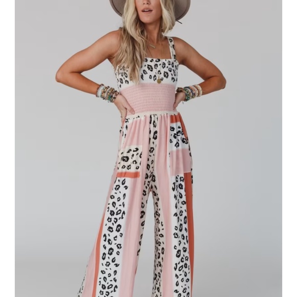 NWOT SERENDIPITY ANIMAL PRINT JUMPSUIT Size L - Picture 7 of 13